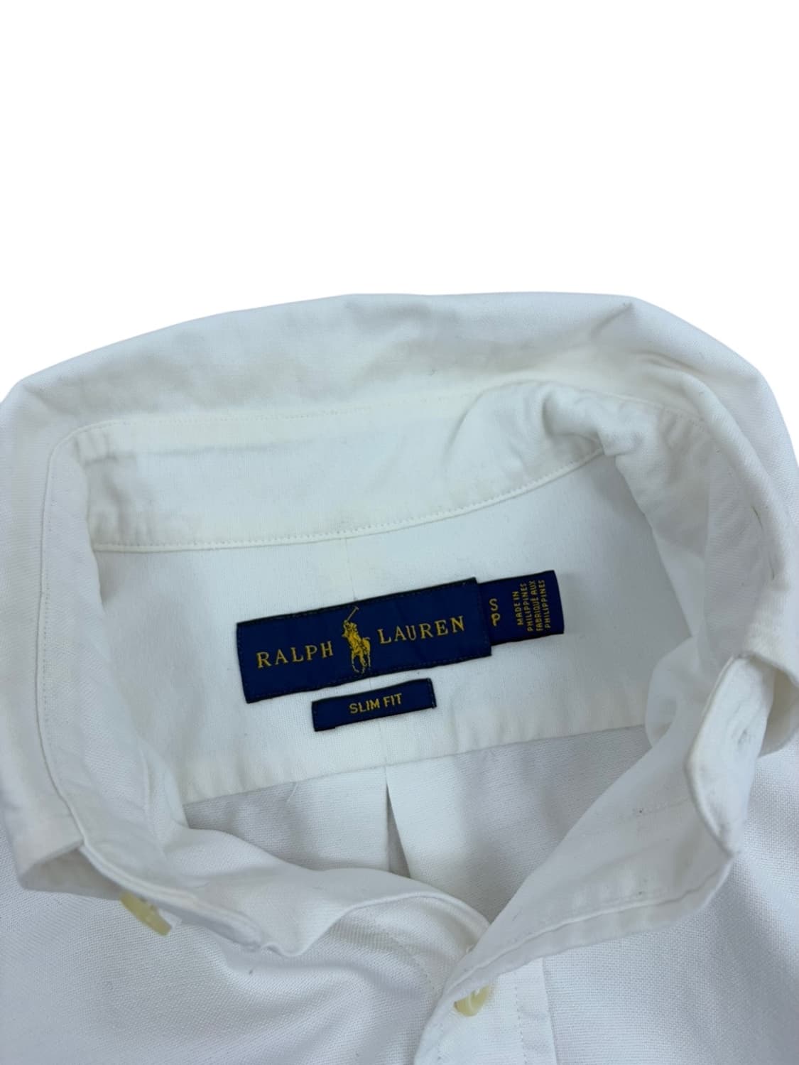 폴로 슬림핏 셔츠 화이트 (S) 상품이미지8