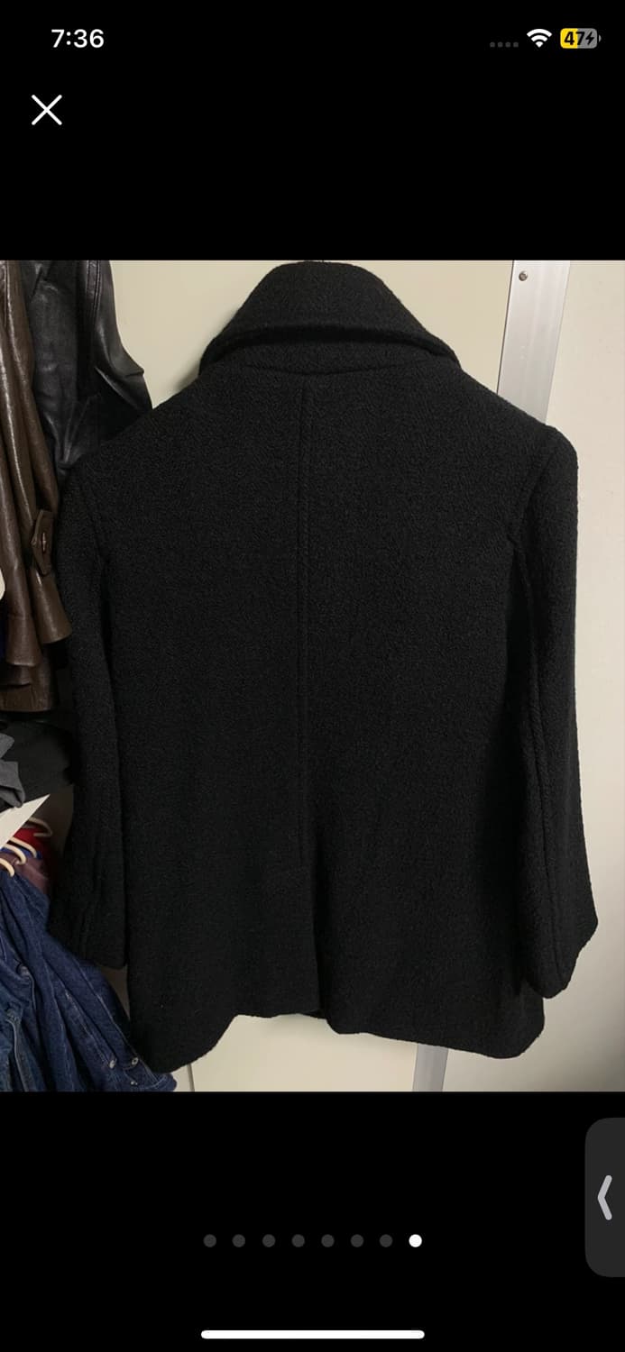 더버터크림 클래식 울 하프 코트 블랙 (정가 329,000원) 상품이미지8