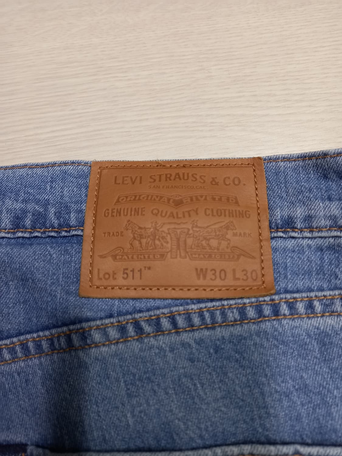 30 리바이스511 cool 봄여름용 워싱 스판 슬림일자진 30-184 상품이미지5