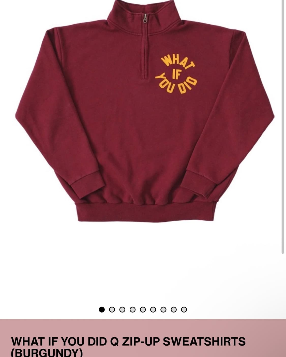 [M] 컬렉트피시스 하프집업 버건디  상품이미지1