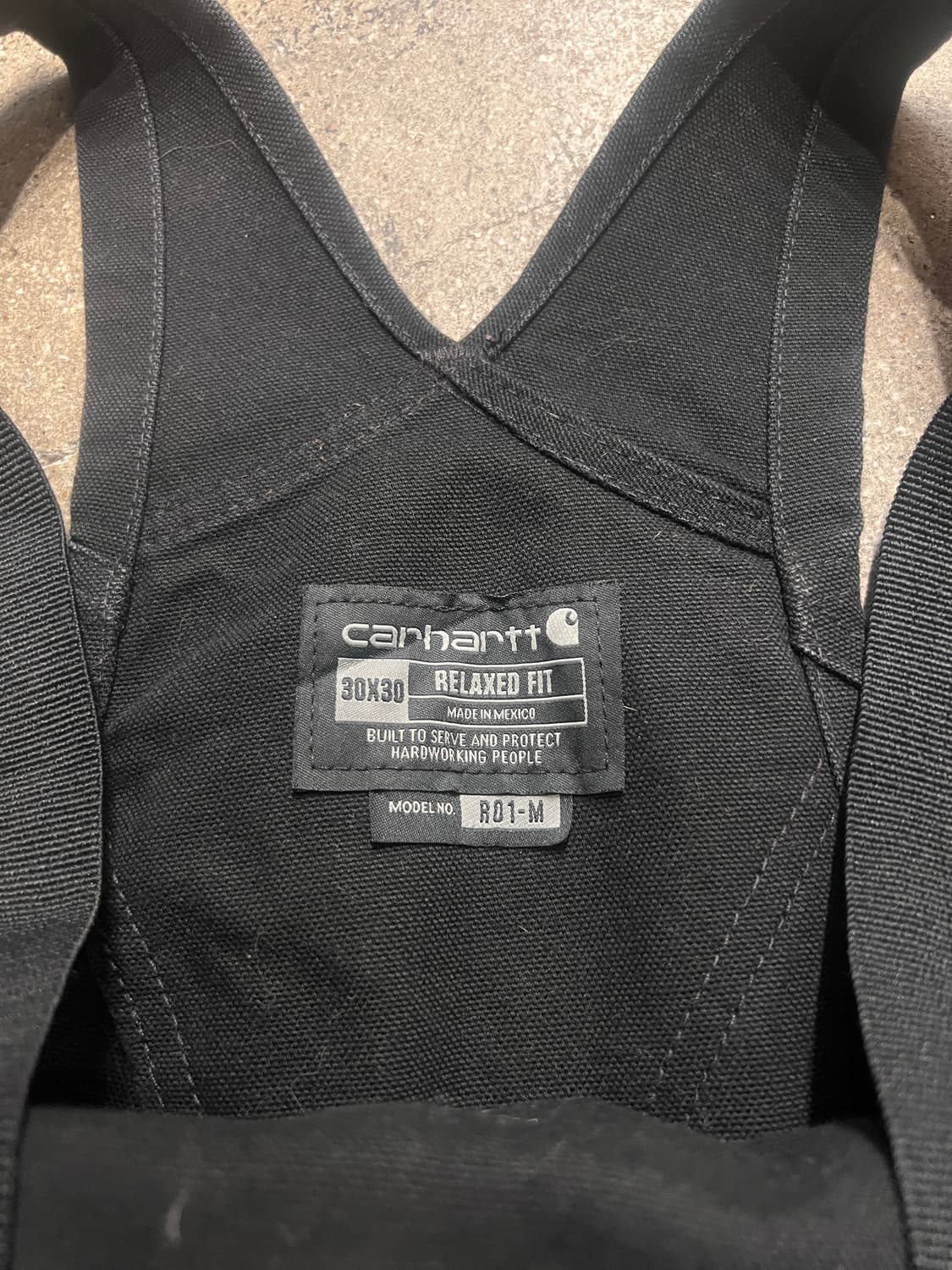 칼하트 더블니 오버롤 블랙 상품이미지6