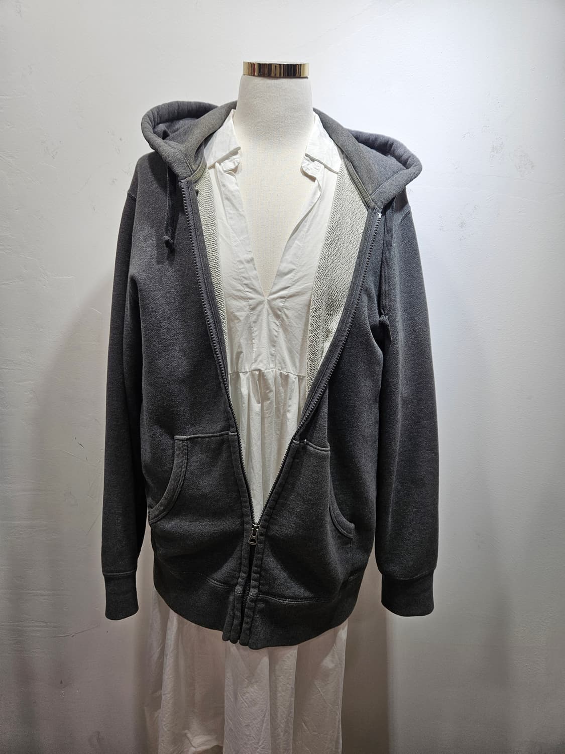 유니클로(UNIQLO) 회색 후드 집업 L 상품이미지7