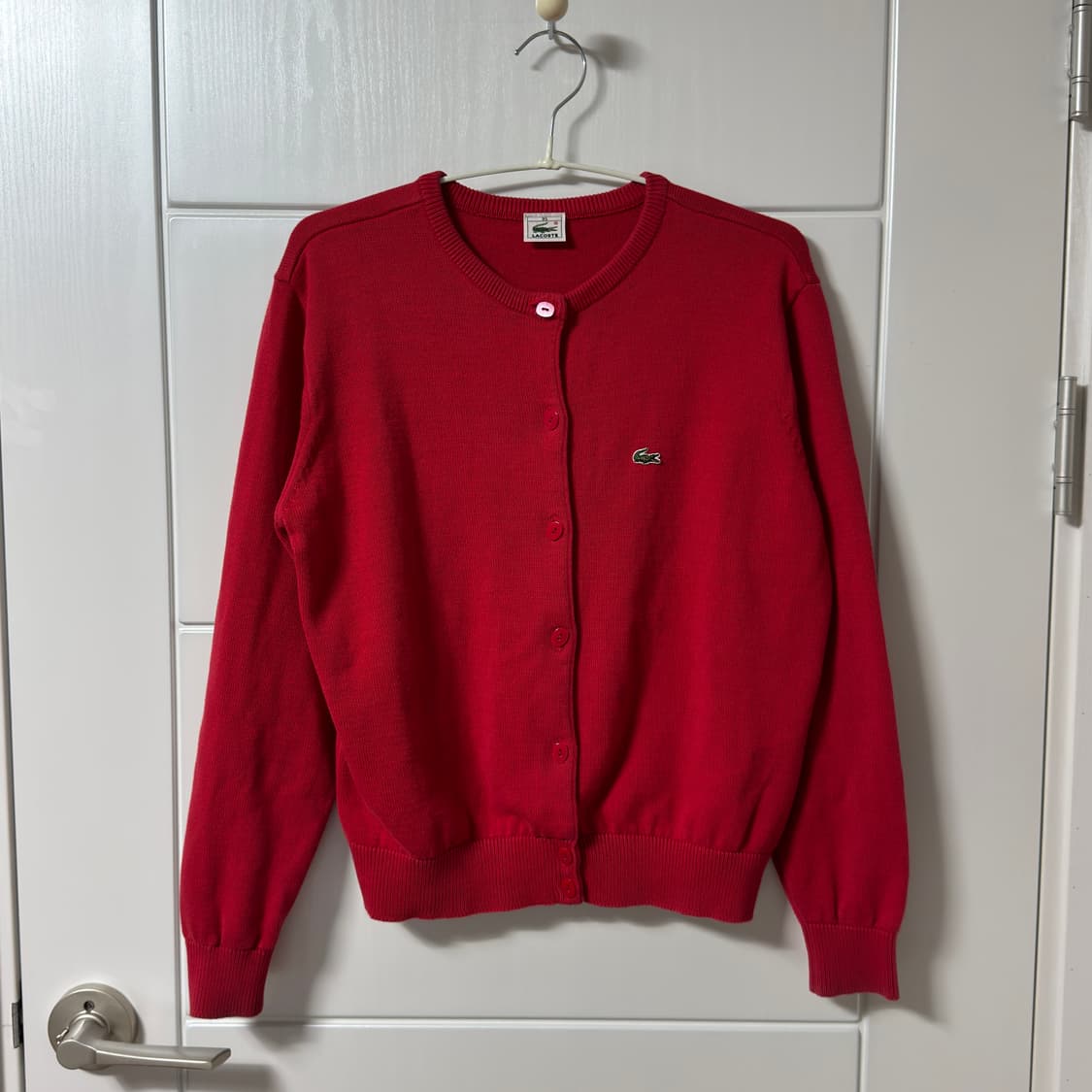 라코스테 빨강 니트 가디건 상품이미지2