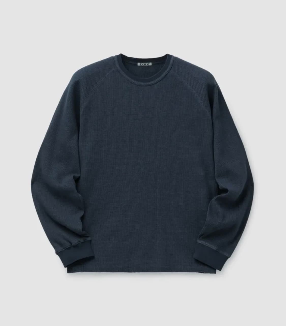 [L]쿠어 가먼트 다잉 와플 레글런 롱 슬리브 티셔츠 상품이미지1