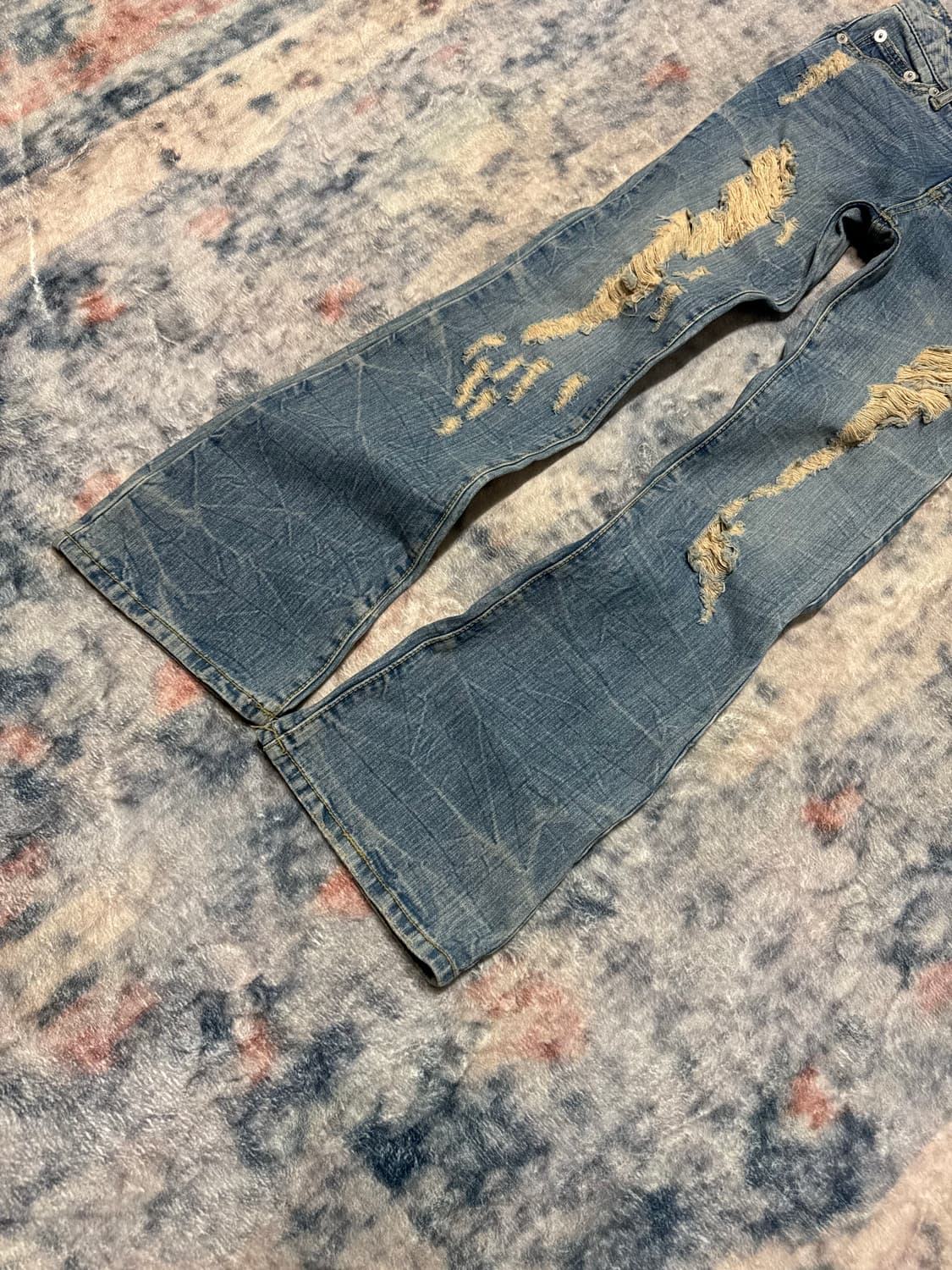 Colza 00s damaged boots cut denim pants 상품이미지5