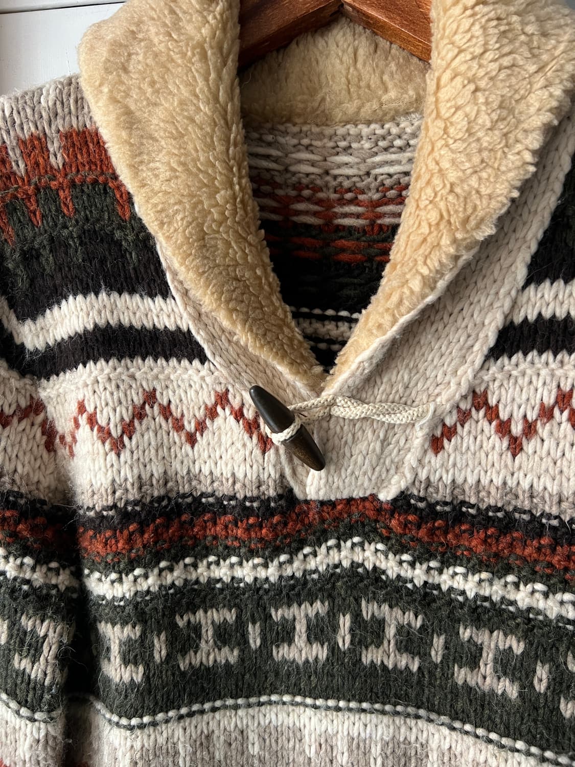 [M]USA 빈티지 에콰도르 숄카라 풀오버 스웨터 상품이미지3