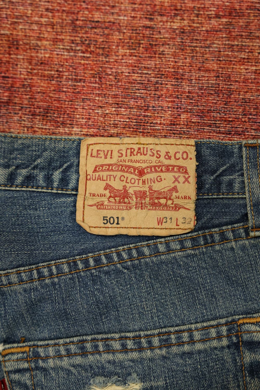 00s 빈티지 리바이스 501 커스텀 데님팬츠 판매 상품이미지10