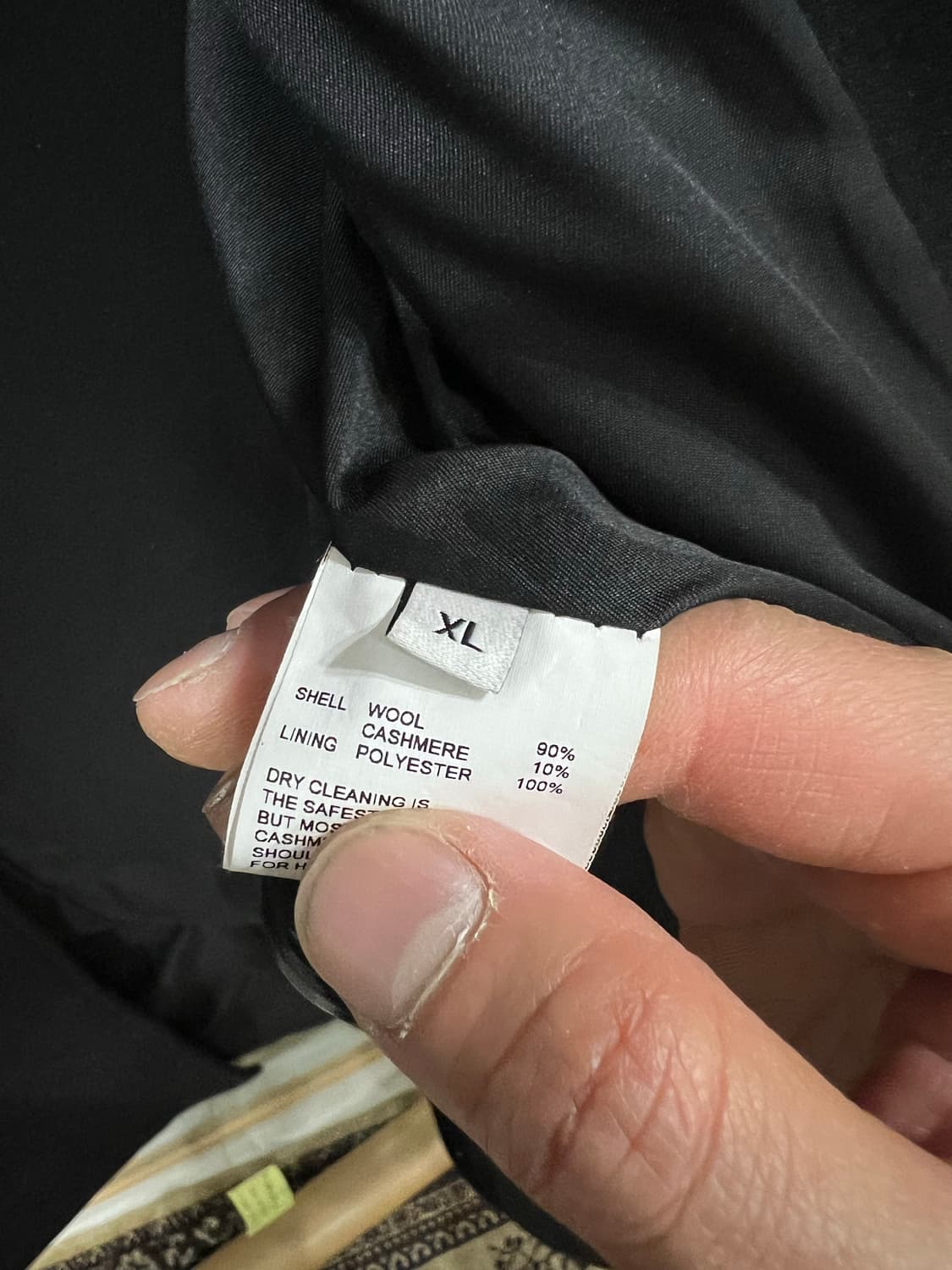 비바스튜디오 캐시미어 혼방 코트 XL 블랙 상품이미지4