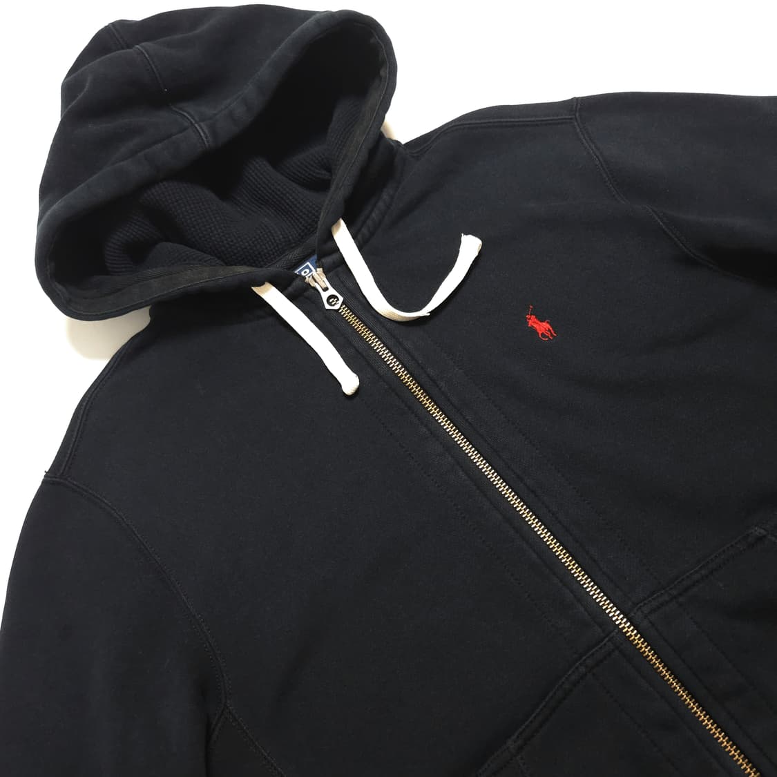 폴로 랄프로렌 올드스쿨 워시드 후드 집업 블랙 상품이미지6