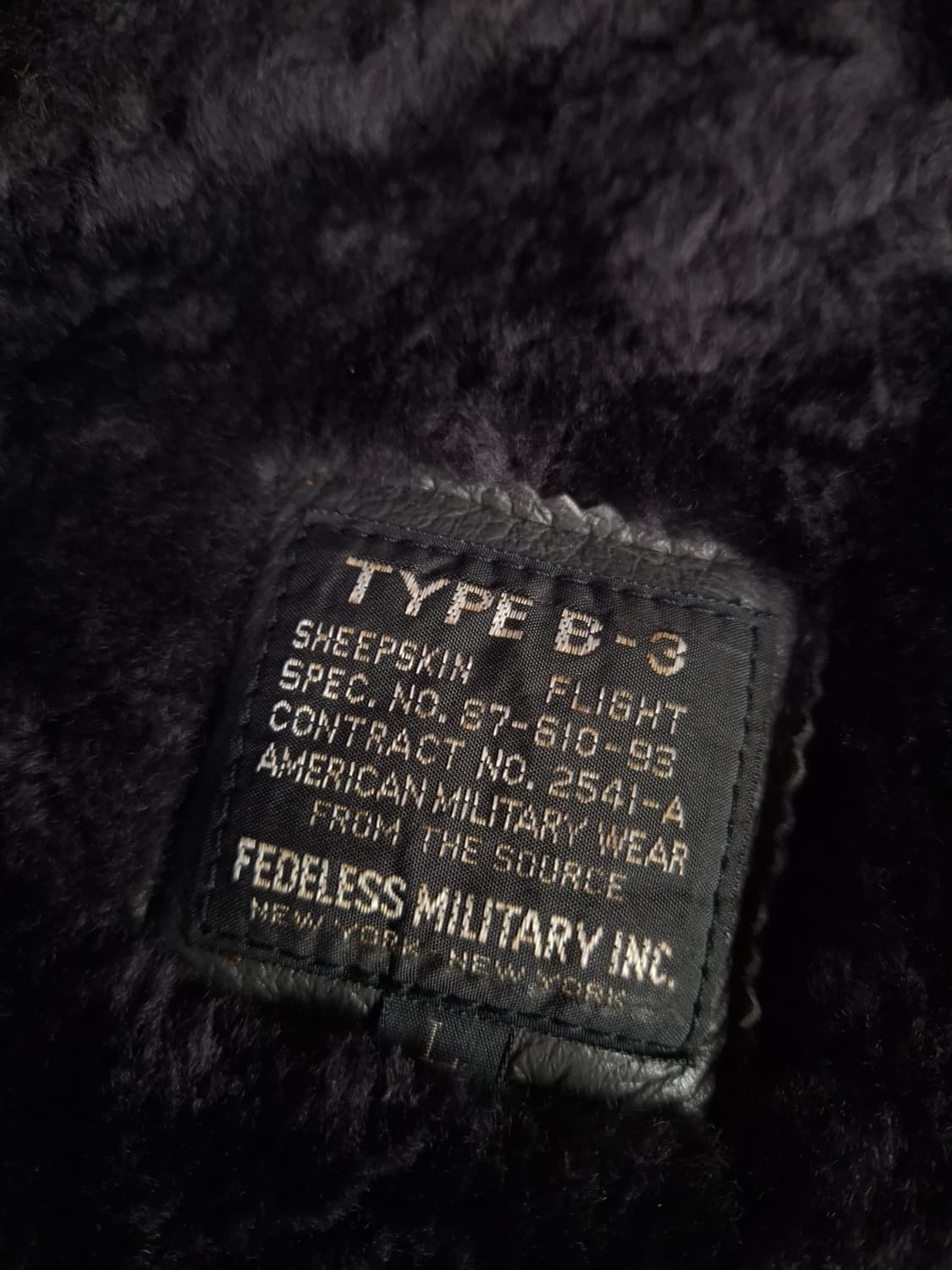 90's 국내산 미공군 B-3 TYPE 리얼레더 항공폭격기 무스탕 상품이미지5