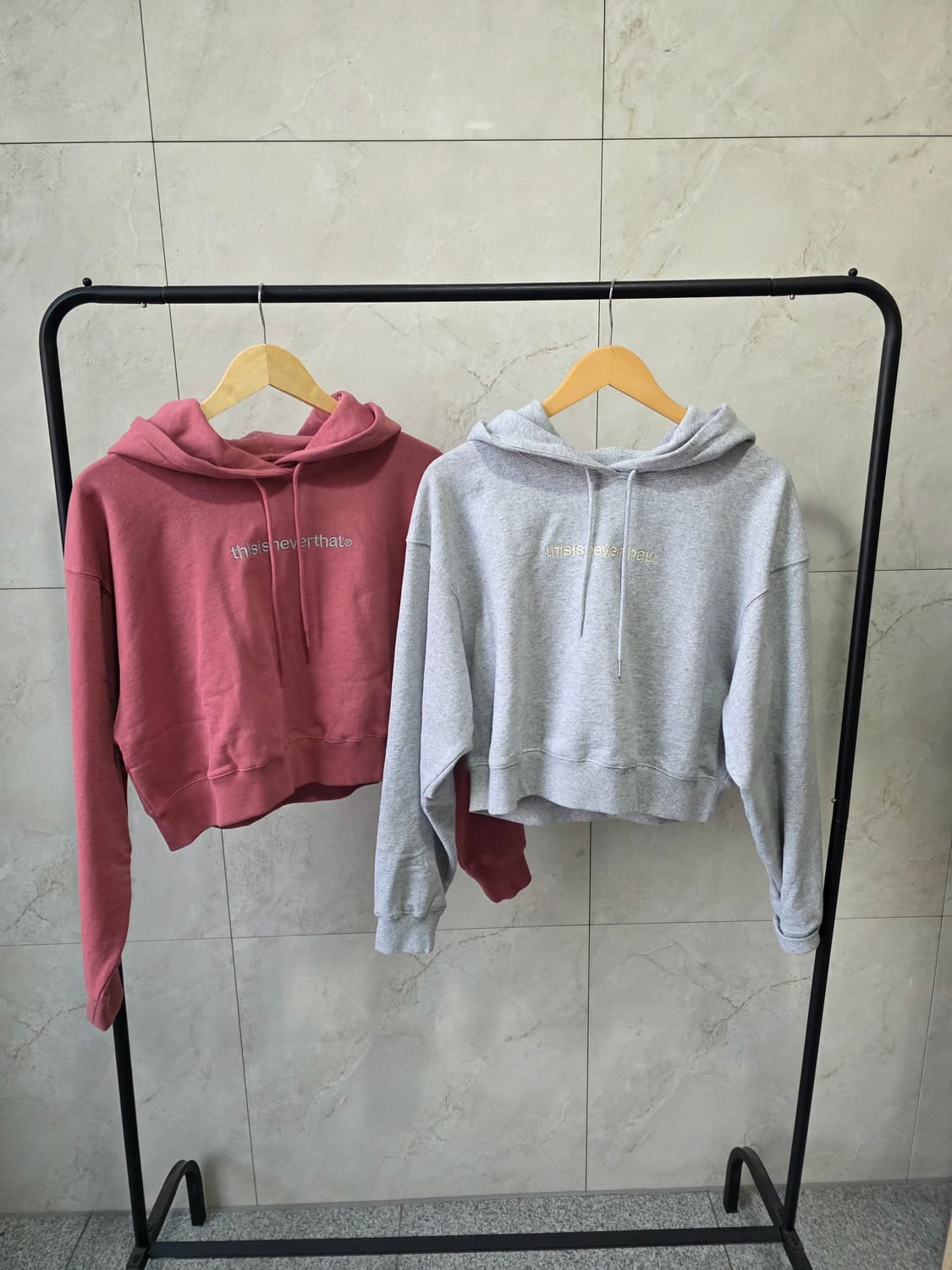 세미 크롭 후드티 상품이미지1