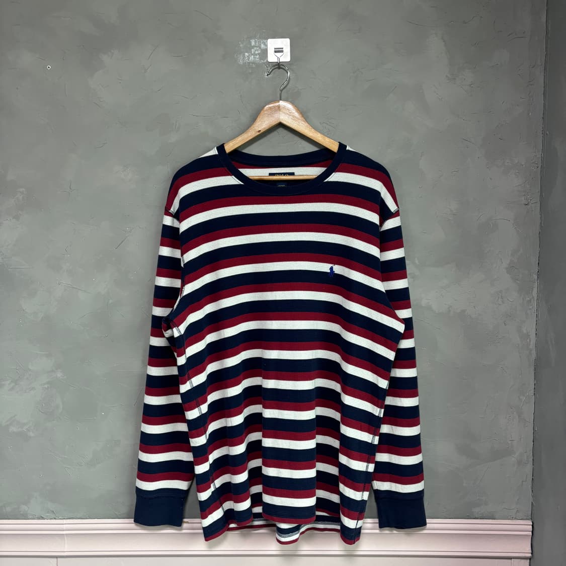 폴로 랄프로렌 스트라이프 와플 롱슬리브 상품이미지1