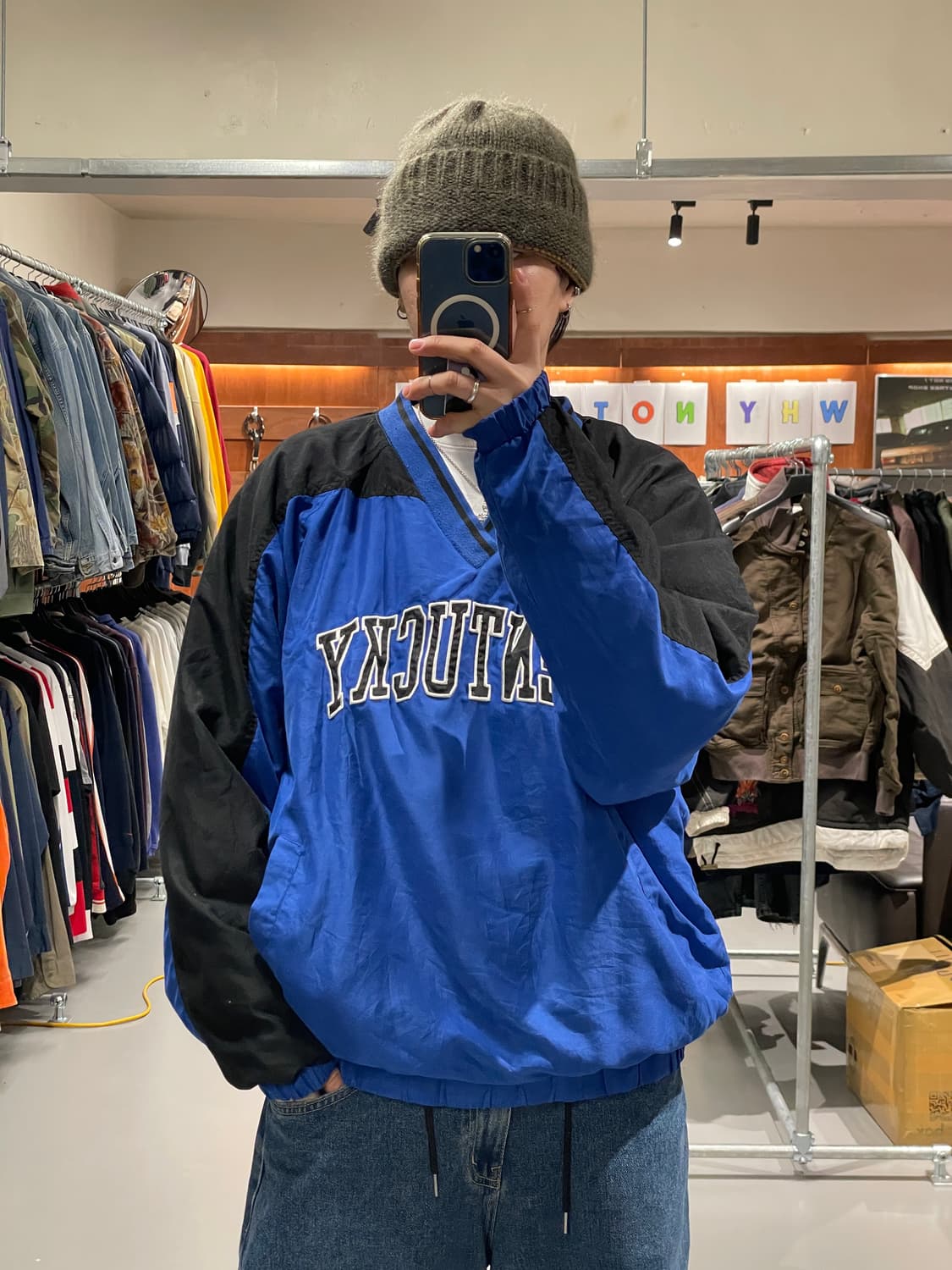 빈티지 바람막이 웜업자켓 상품이미지1