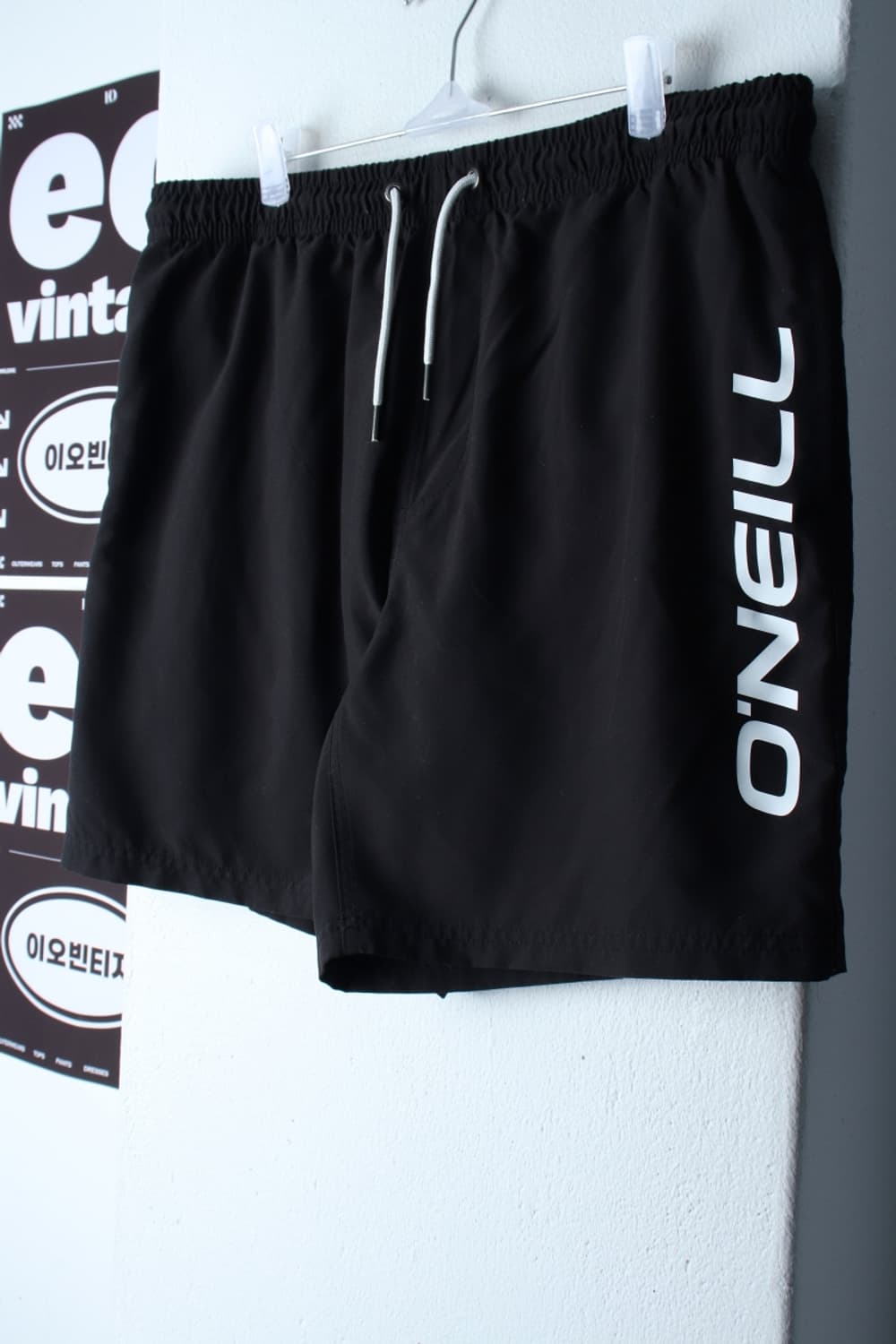 (XL-2XL) 오닐 반바지 팬츠 빅로고 밴딩 블랙 스윔-P9850 상품이미지1