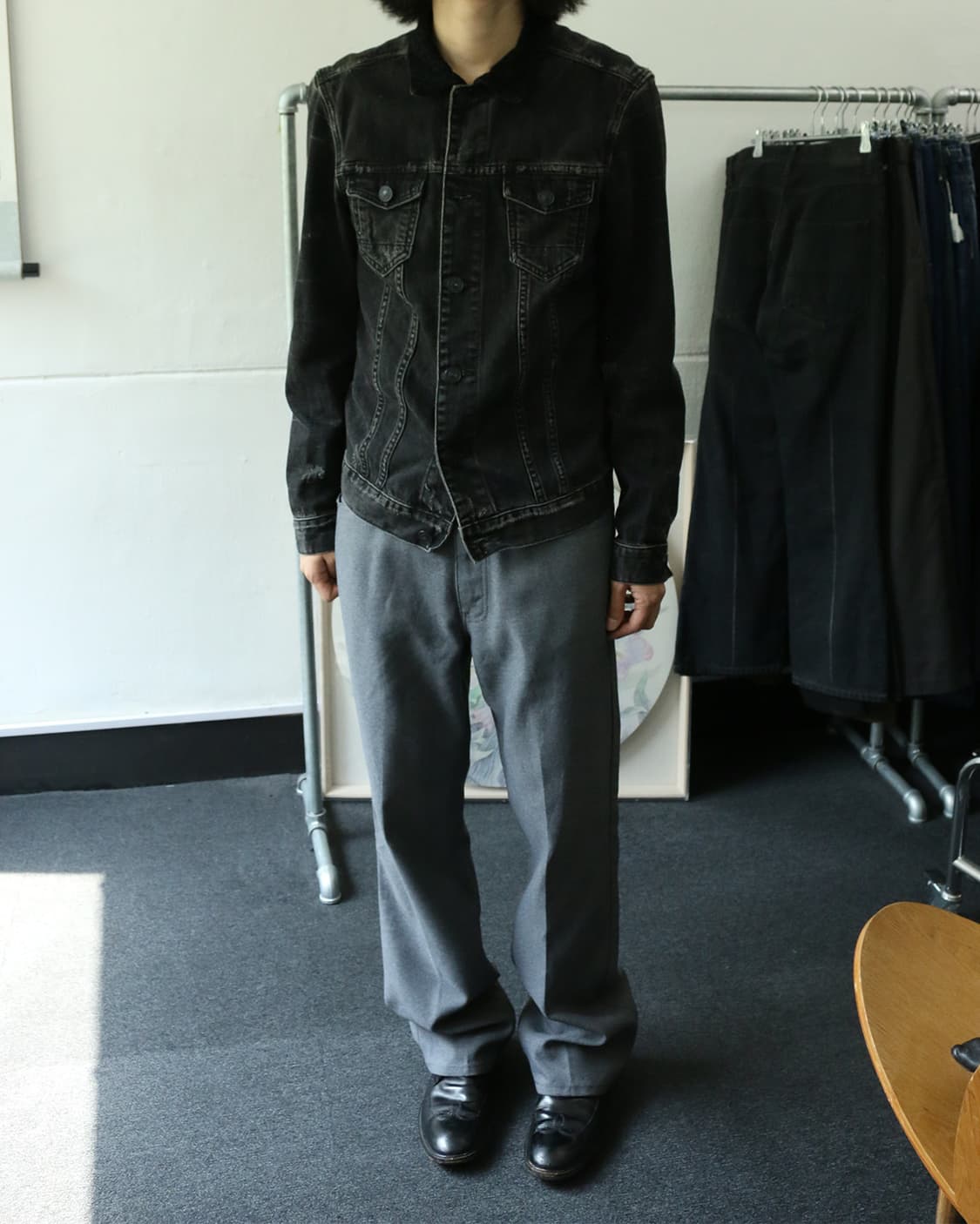 90s 517 그레이 스타 프레스트 부츠컷 트라우저  상품이미지3