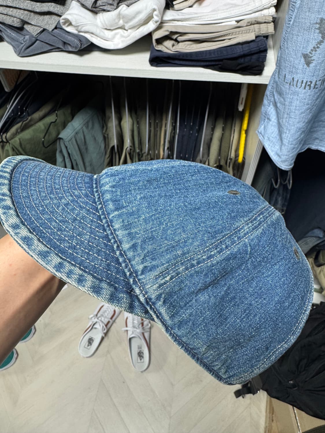 더블알엘 서비스데님 캡 M (59cm)새제품  상품이미지2