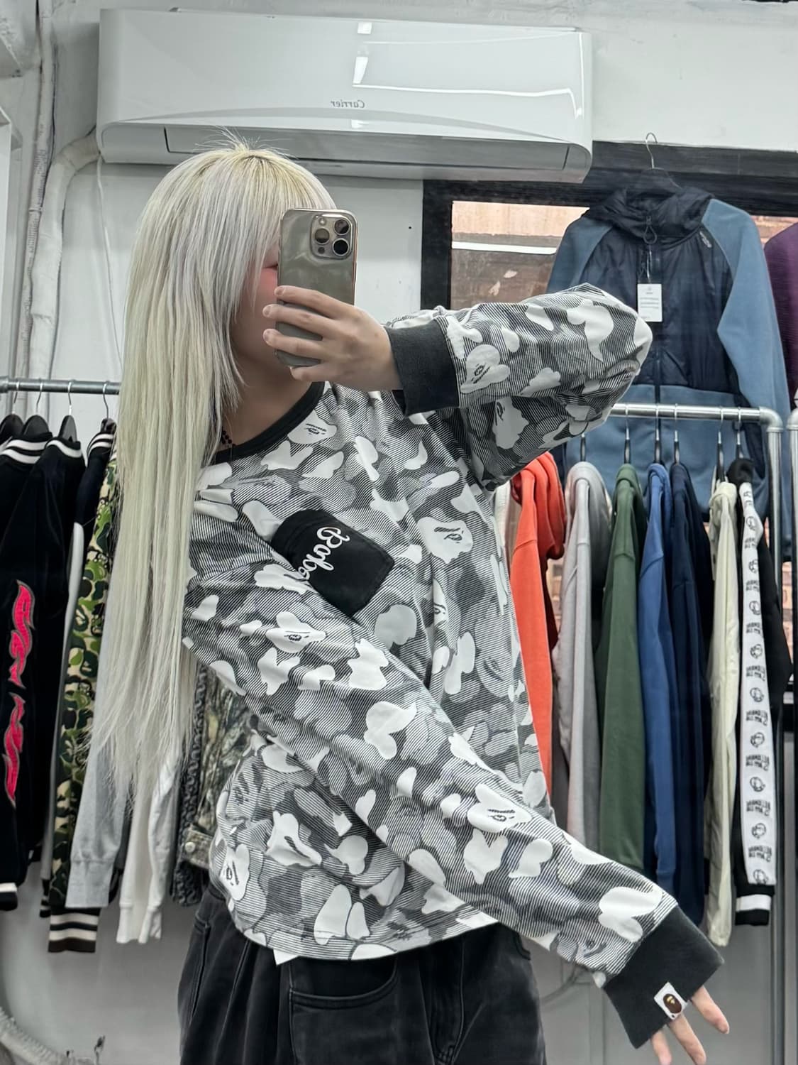 베이프 카모 포켓 롱슬리브 상품이미지5