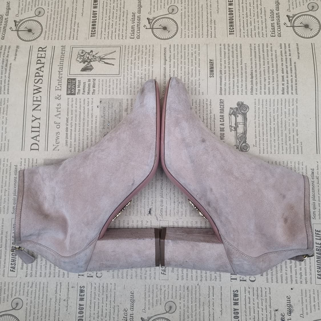 아쿠아주라 스웨이드 여성부츠 38 240 굽8.5 상품이미지5