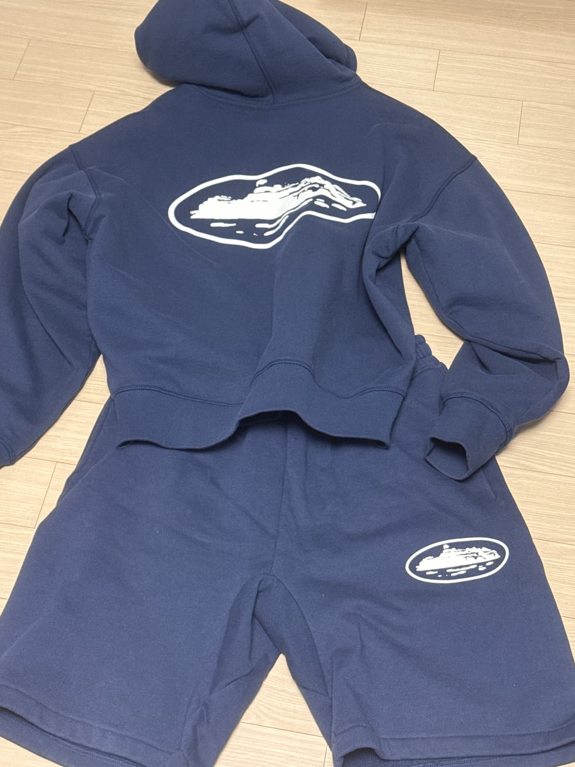 코르테이즈 네이비 후드집업&반바지 셋업 상품이미지2