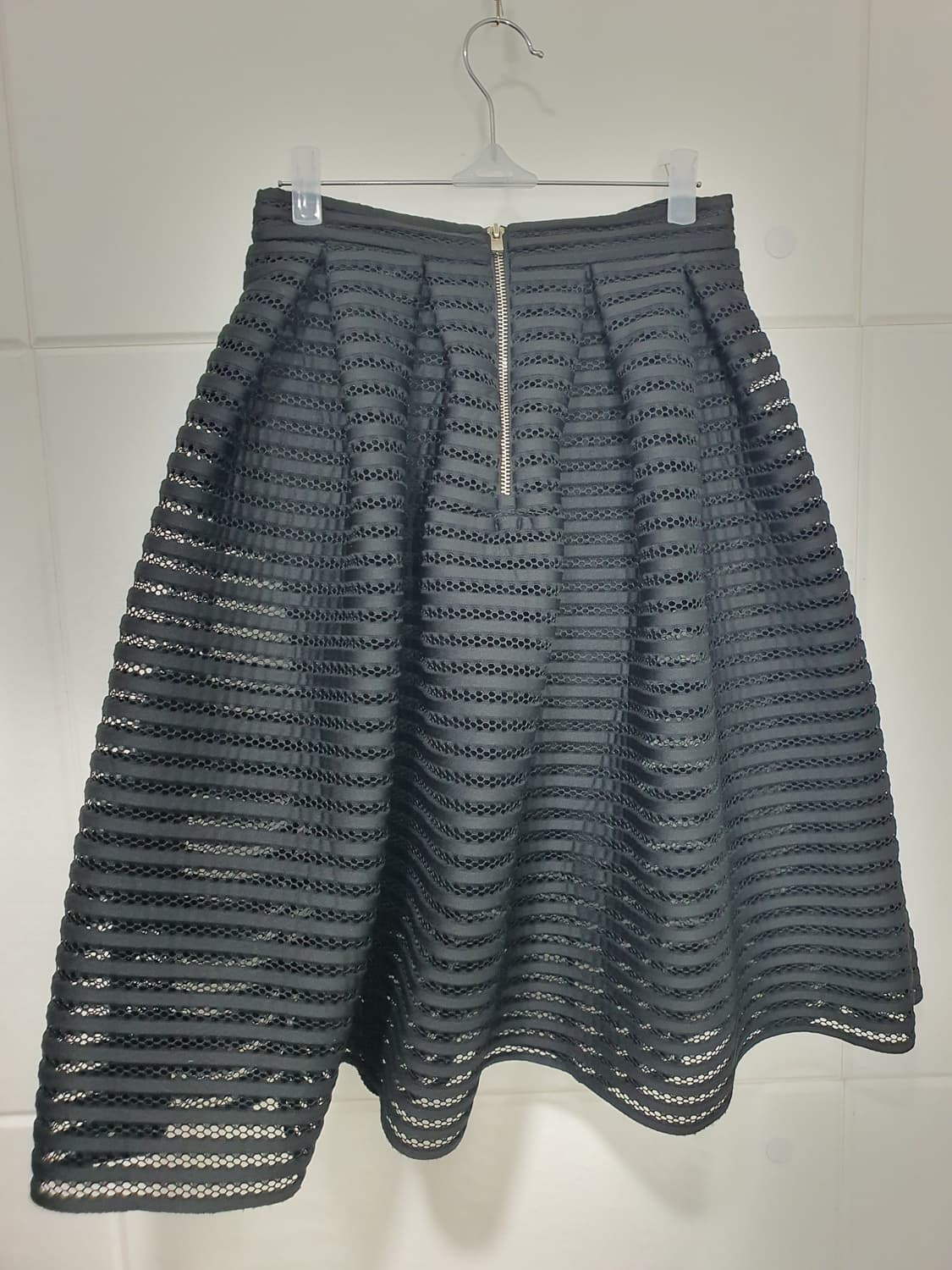 마쥬 Maje 우아한 블랙 시스루 A라인 미디 스커트 사이즈 1 상품이미지6