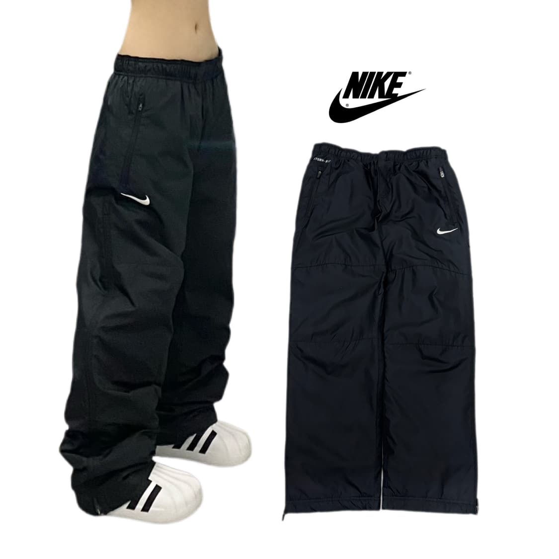 나이키 스우시 올드스쿨 와이드 바람막이 트랙팬츠 상품이미지1