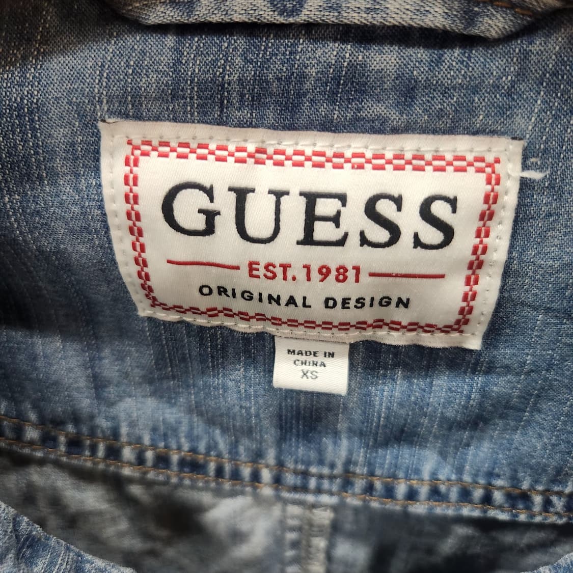 GUESS 게스 빅 투포켓 데님 오버핏 여름자켓 XS(2XL) 상품이미지5
