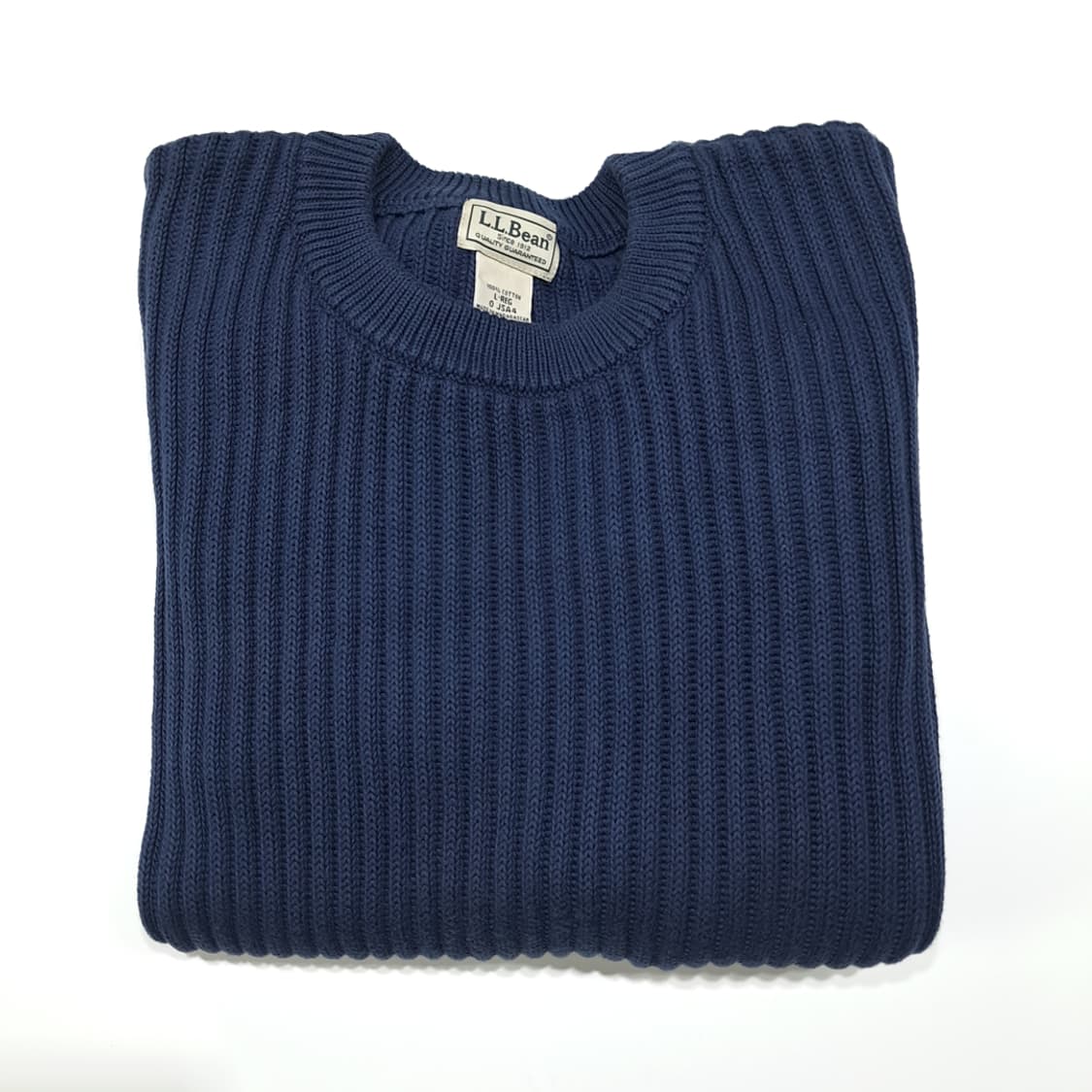 CL101 L 엘엘빈 네이비 리브드 크루넥 니트 상품이미지7