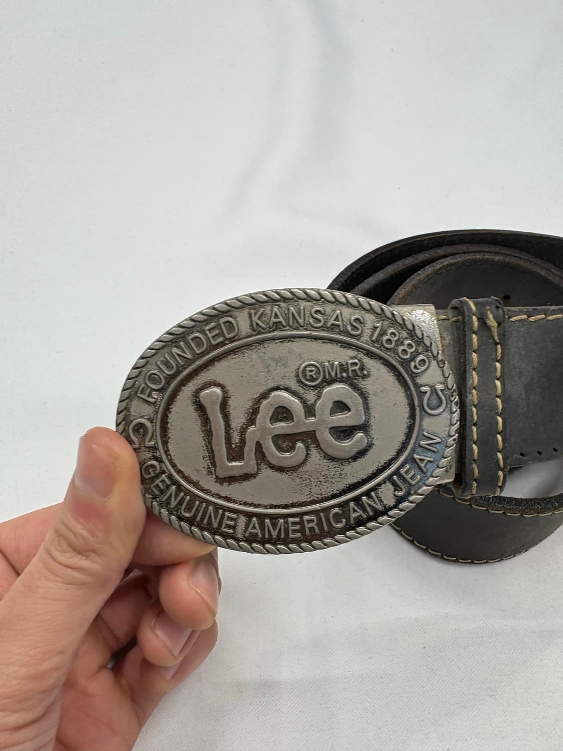 LEE 빈티지 카우보이 웨스턴 은장 버클 벨트 상품이미지2