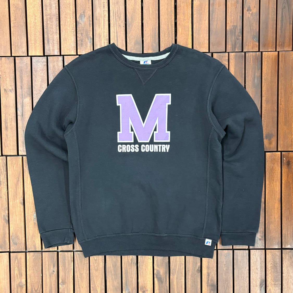 (M) 러셀 프린팅 오버핏 기모 맨투맨 상품이미지1