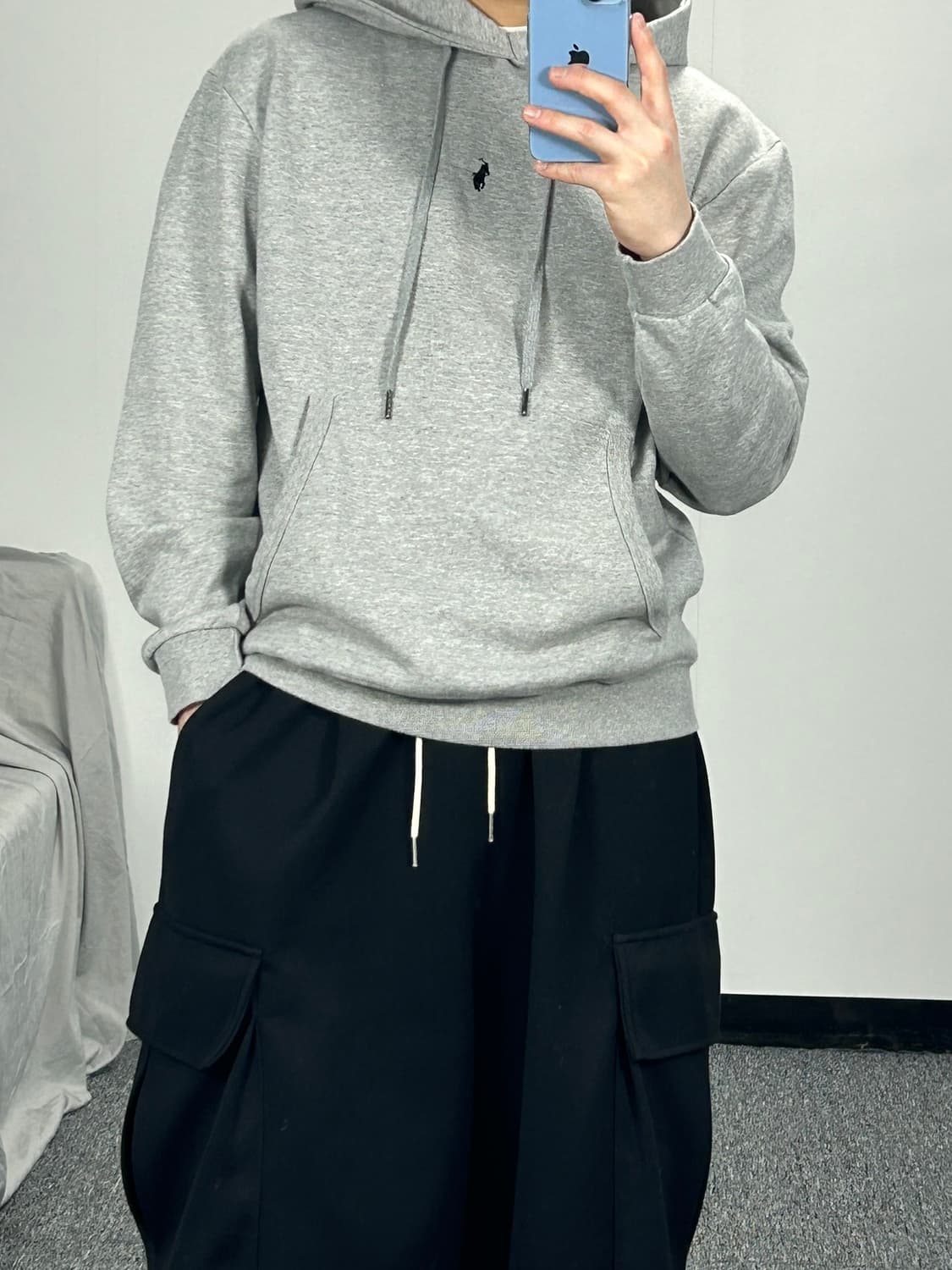 폴로 랄프로렌 미들포니 그레이 후디 M   상품이미지2