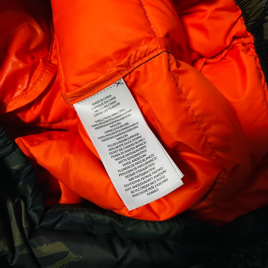 폴로 랄프로렌 카모 덕다운 패딩 M 미사용급 상품이미지6