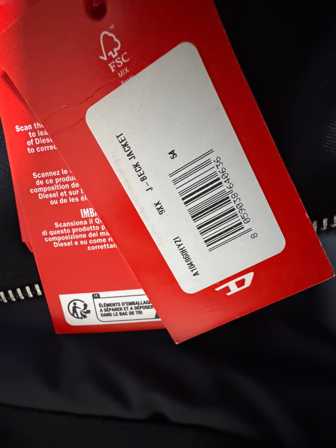 디젤 j베크 바이커 자켓 54 상품이미지3