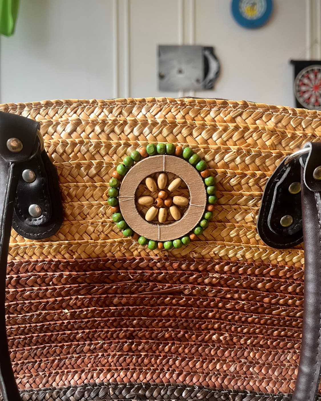 Indian Vintage Rattan Beads Shopper Bag 상품이미지4