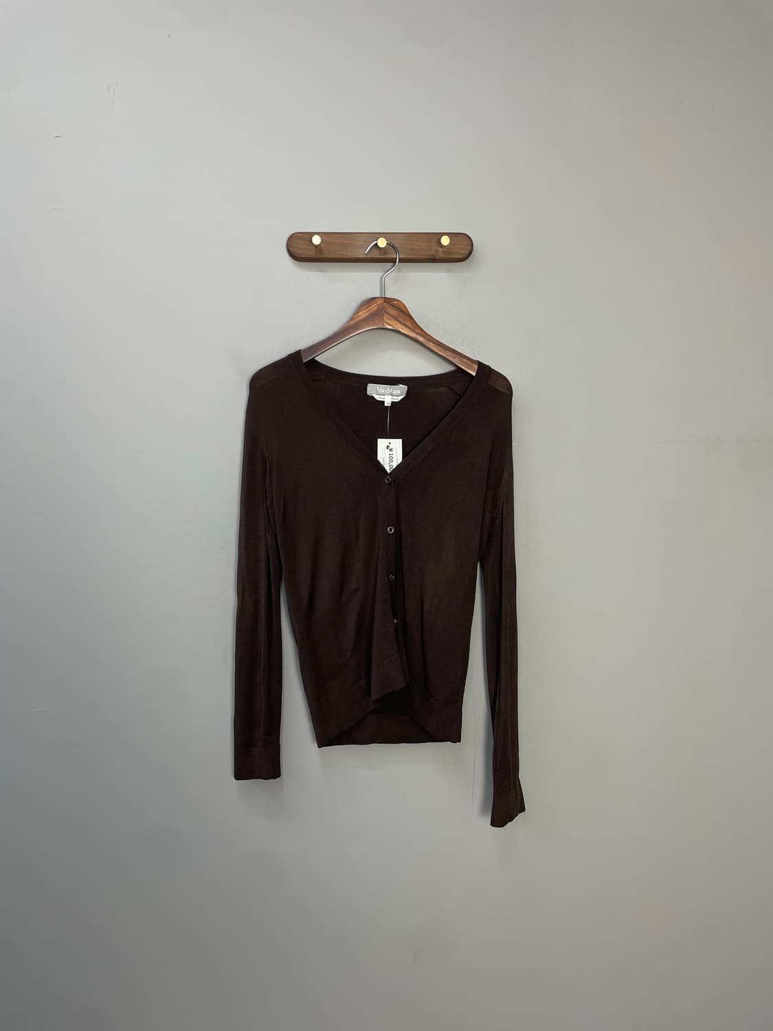 막스마라 브라운 브이넥 가디건 H1400 상품이미지2