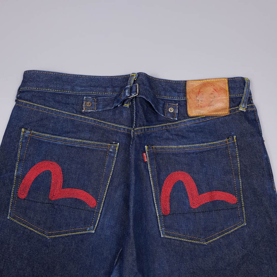 EVISU 에비수 진청 스트레이트핏 백신치 생지 데님팬 상품이미지2