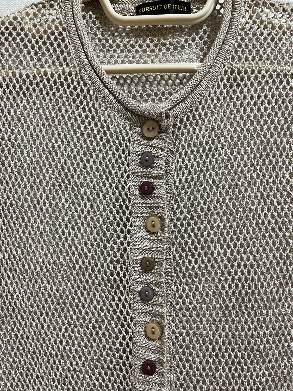 그물 반팔 가디건 상품이미지5