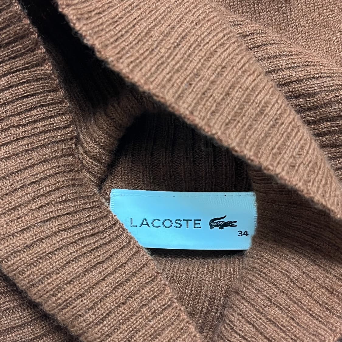 라코스테 터틀넥 울 니트 플레어 원피스 상품이미지5