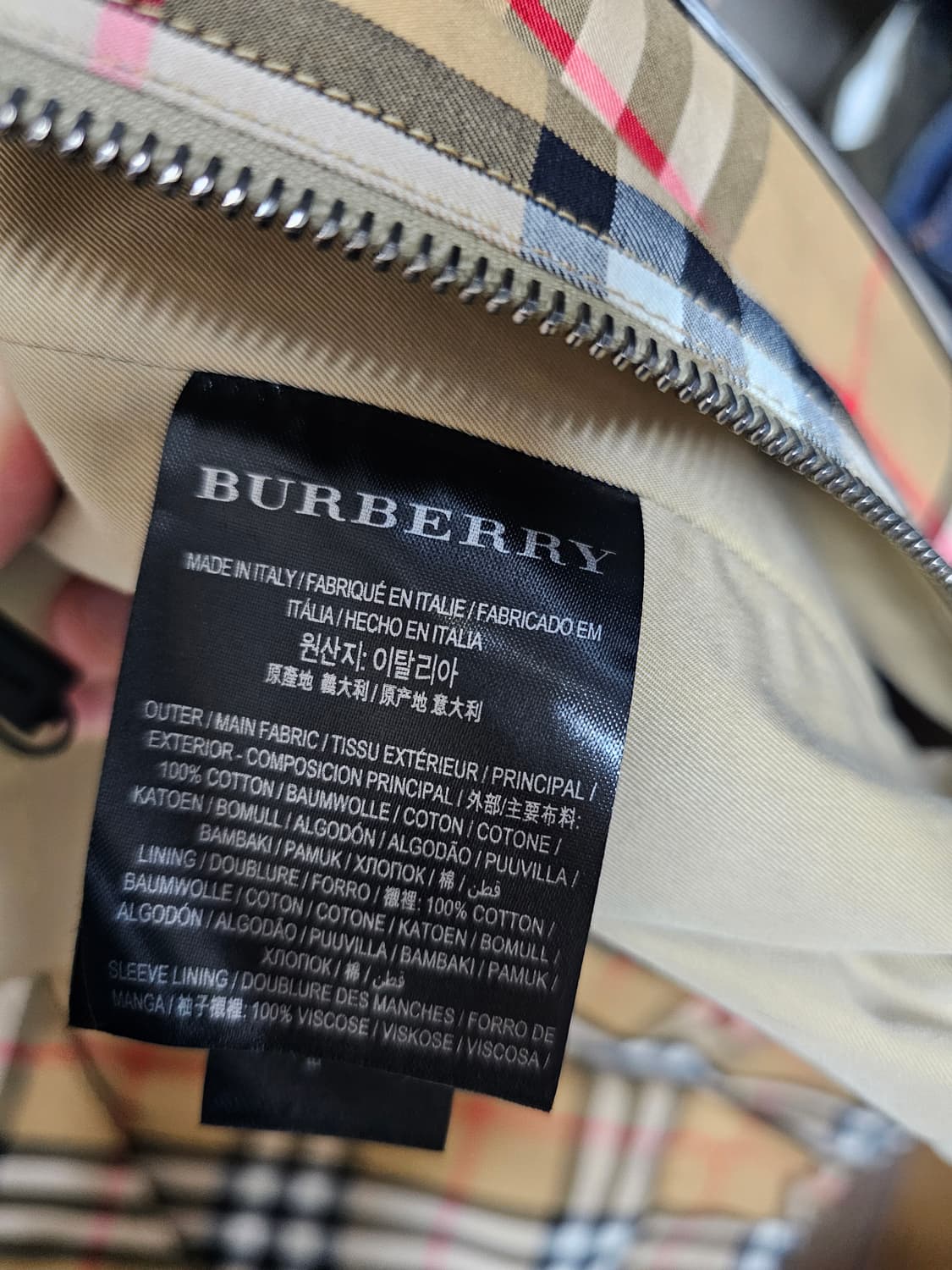 버버리 개버딘 해링턴 자켓 54사이즈 국내 110 노바 체크 상품이미지8