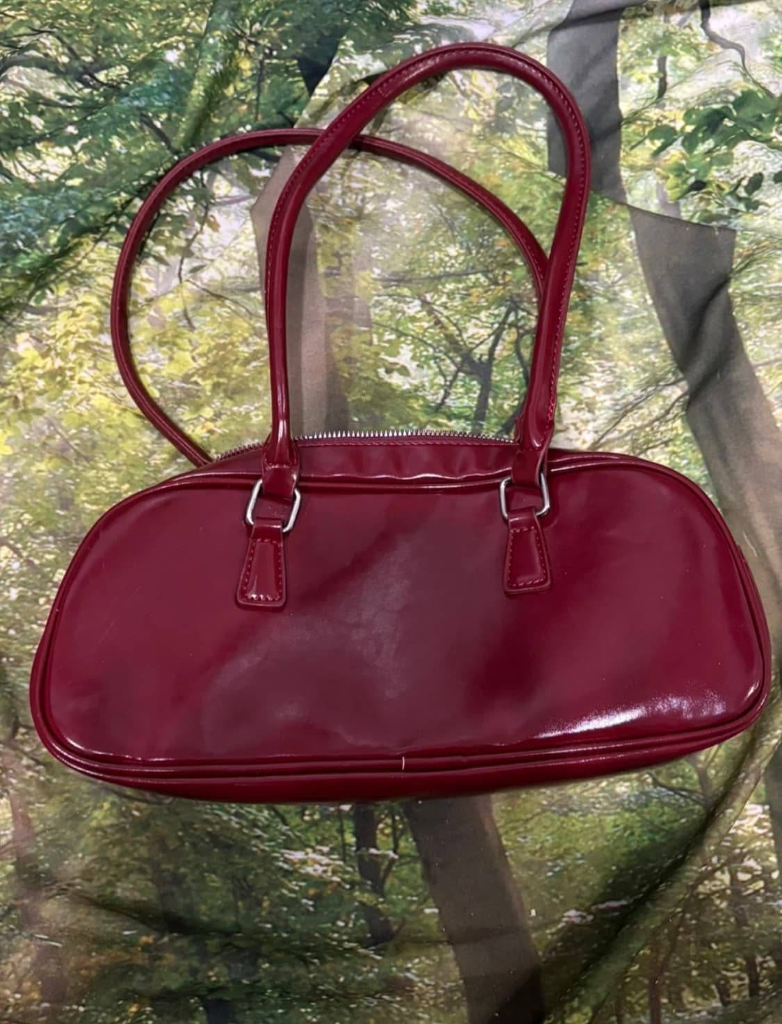 버건디 바게트 숄더백 상품이미지3