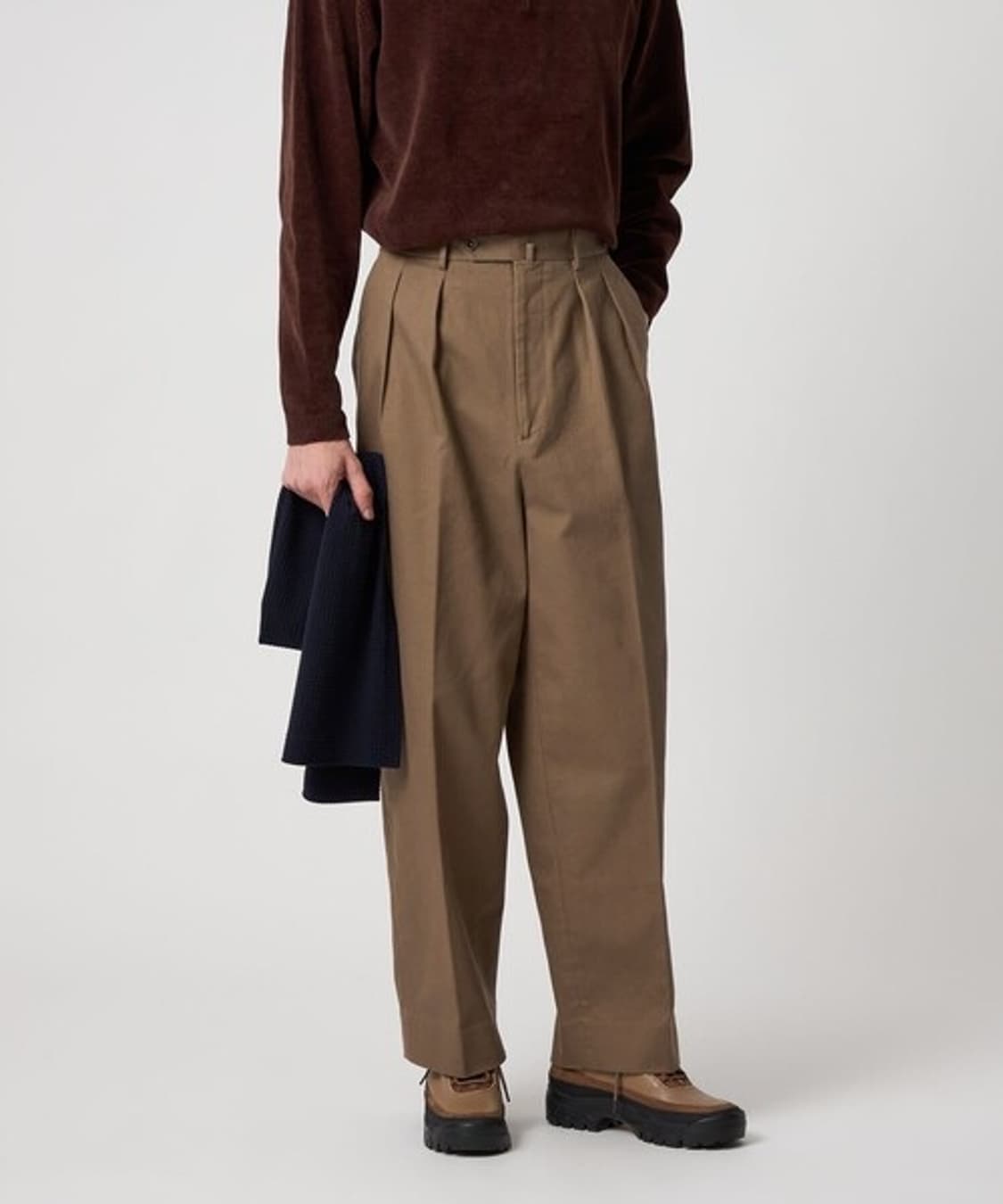 25FW 스티븐알란재팬 드릴 인 투플리츠 드레스 트라우저스 블랙 L 상품이미지6