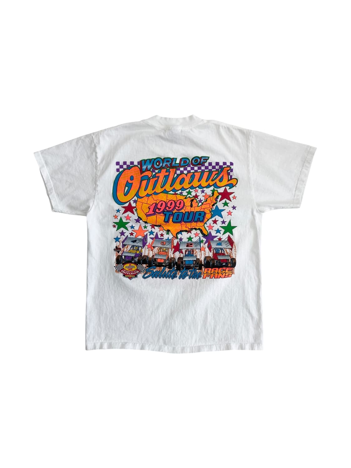 1999 World of Outlaws 레이싱 투어 반팔티셔츠  상품이미지2