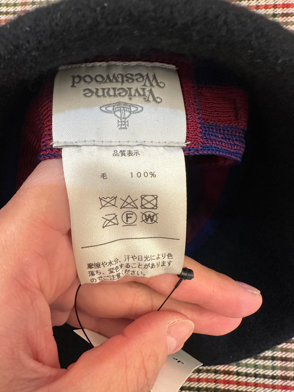 S~M)비비안 웨스트 우드 모 100% 블랙 버킷햇 상품이미지5