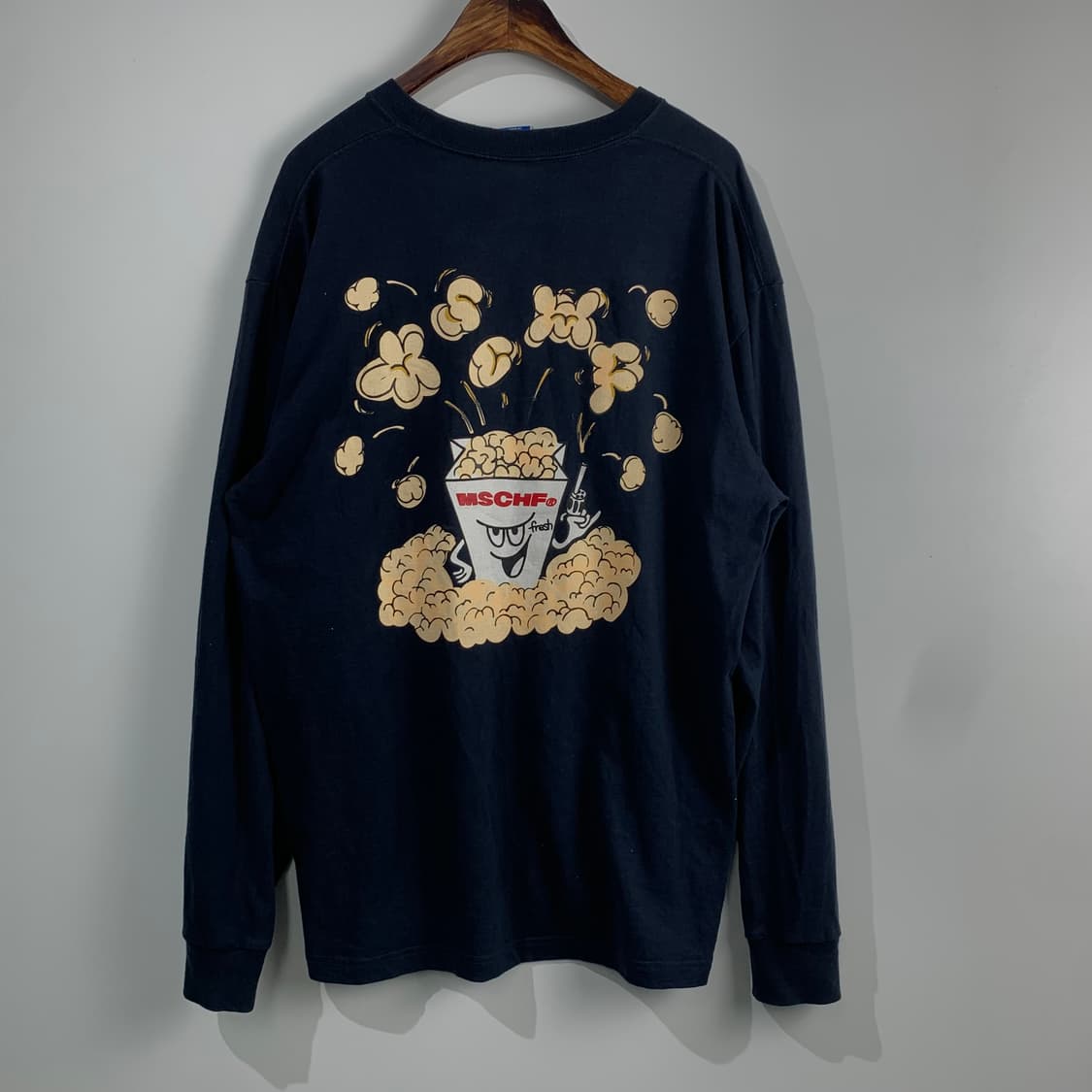 미스치프 팝콘 빅로고 네이비 롱슬리브 긴팔티 상품이미지4