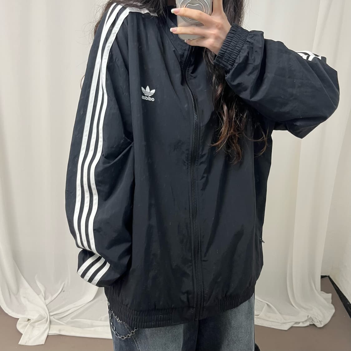 Adidas black firebird windbreaker  상품이미지3