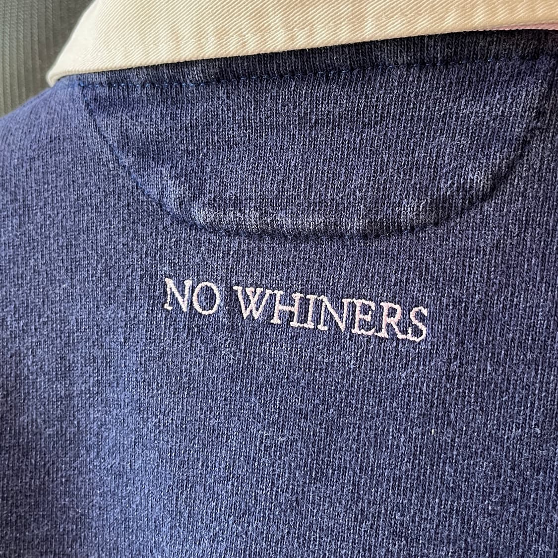 M) 90s 바바리안 Made in Canada 럭비 셔츠 네이비 상품이미지7