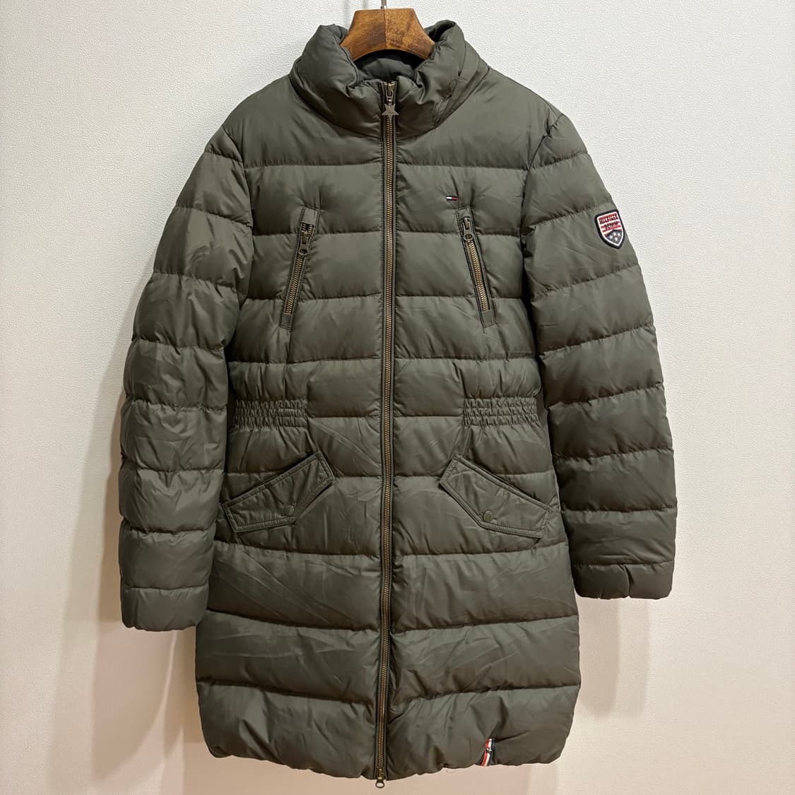 타미힐피거 롱패딩 카키 여성 M 상품이미지1