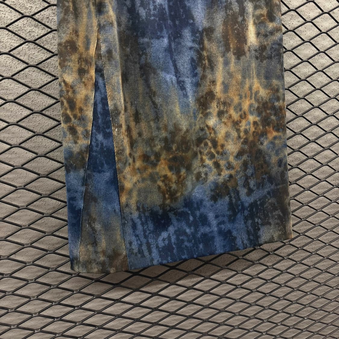 JPN VINTAGE 미디움 스커트 타이다이 오리엔탈 플로럴 패턴 H라인 상품이미지5