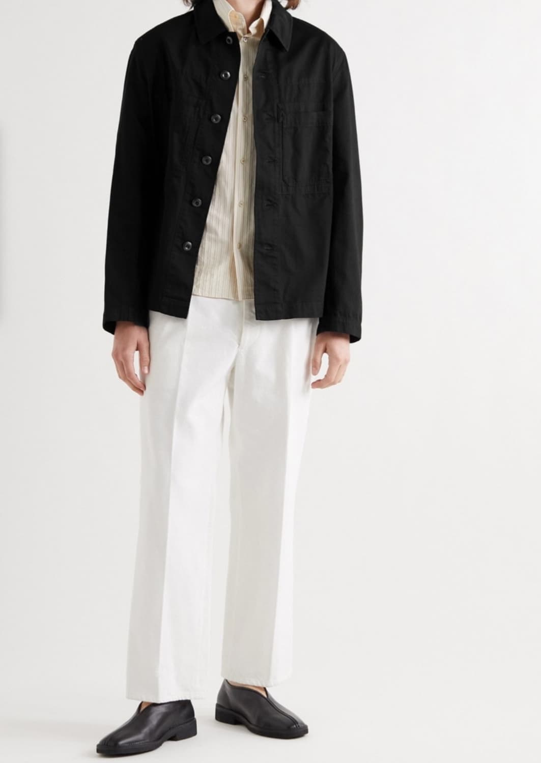 르메르 데님 워크웨어 오버셔츠 블랙 M 상품이미지2