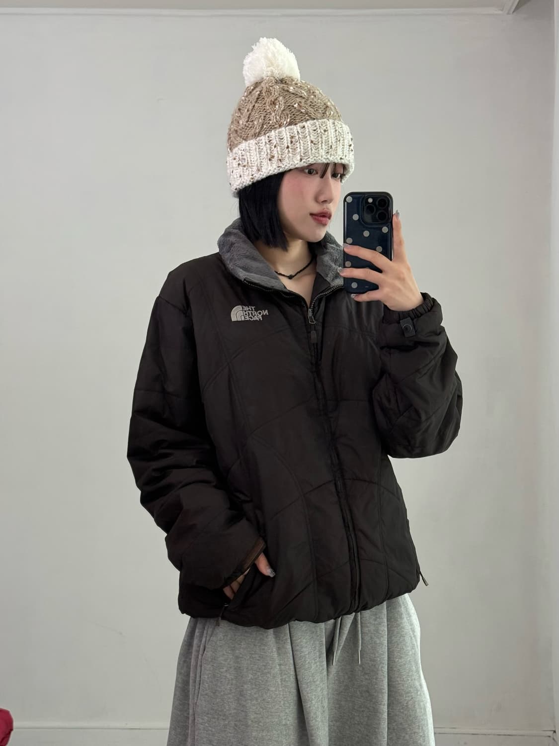 노스페이스 브라운 경량패딩 상품이미지4