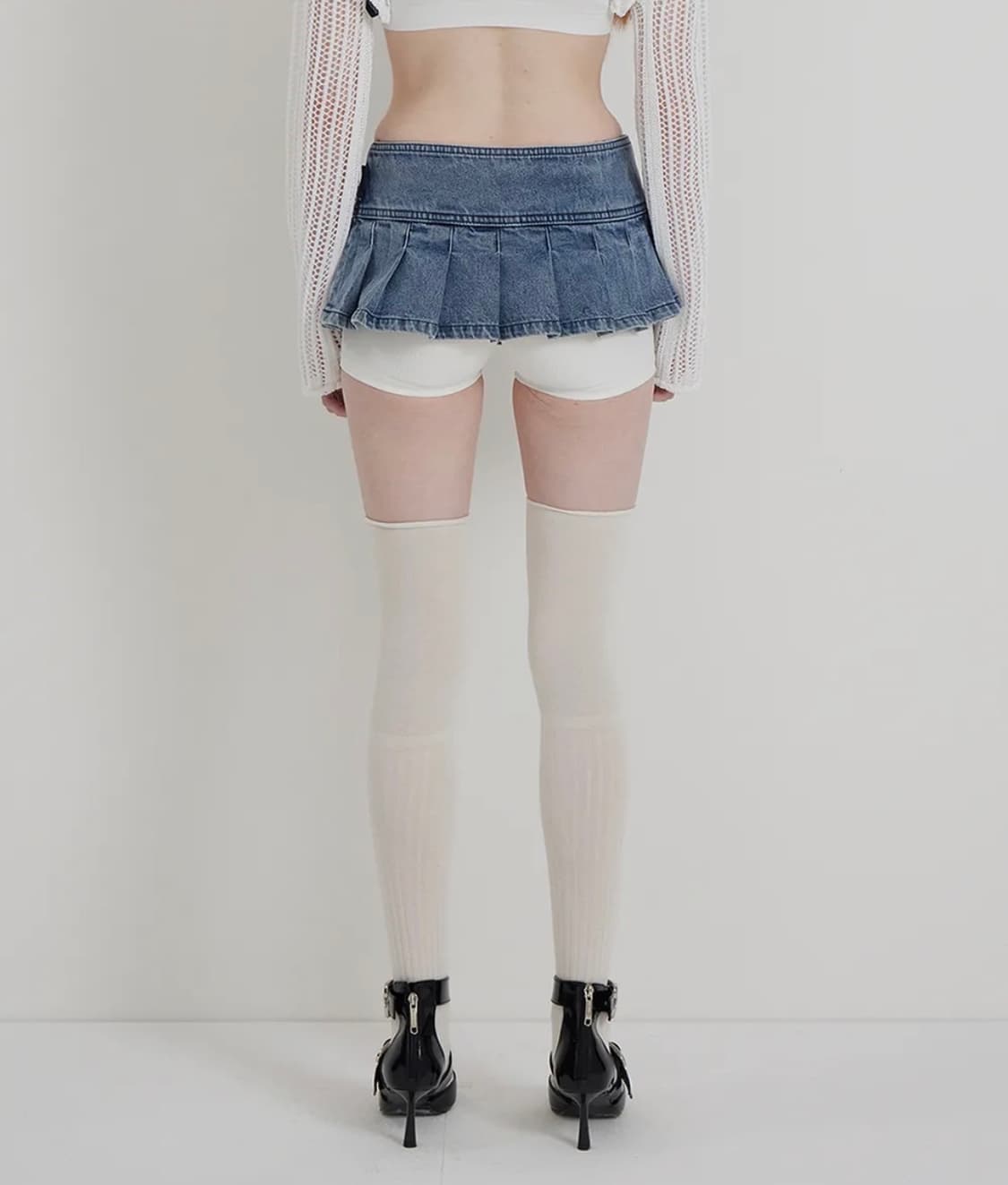 앤디아더 블루 맥시 턱 스커트 미착용제품  상품이미지4